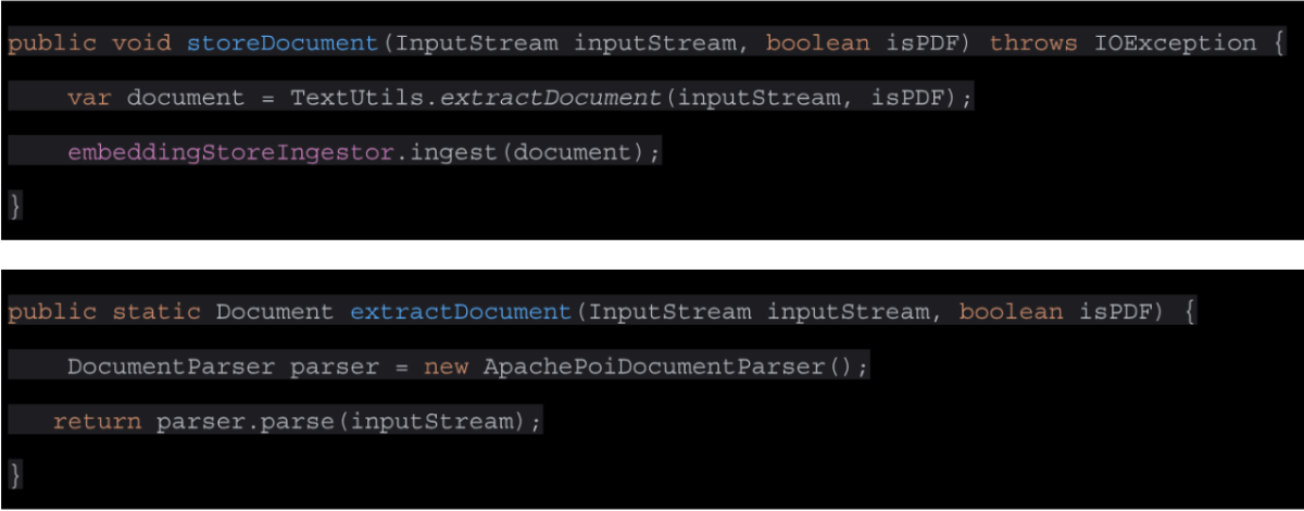 embeddings in the vector store